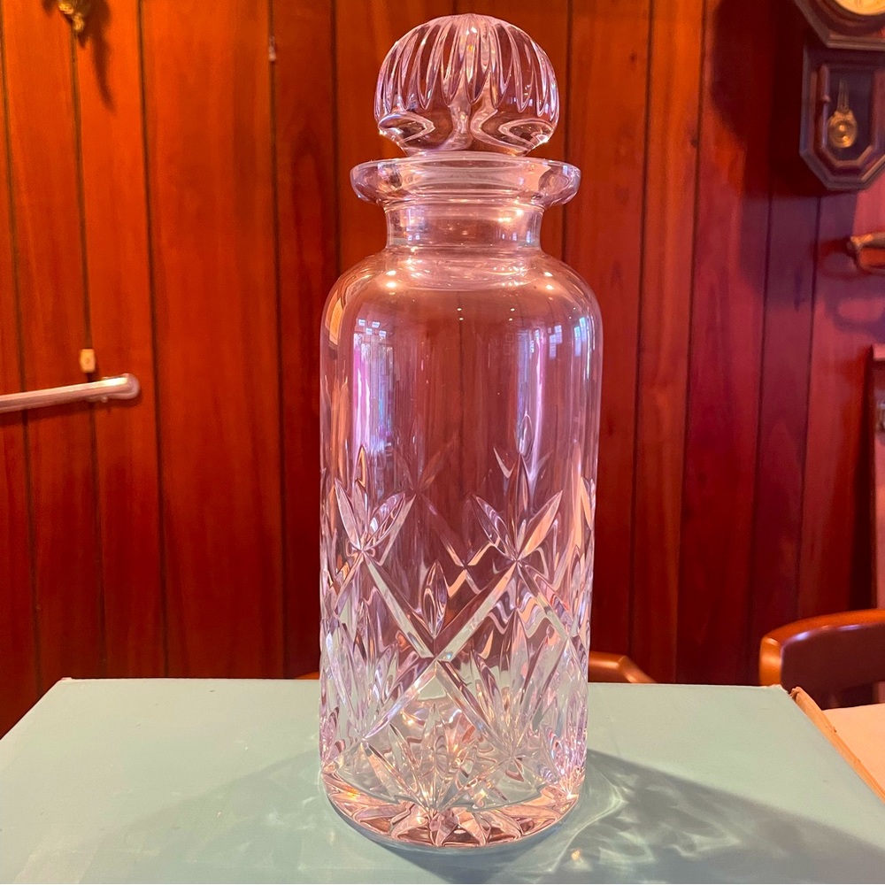 Vintage Tiffany PERFECT with original box hand etched crystal decanter